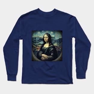 Monalisa and Van Gogh Long Sleeve T-Shirt